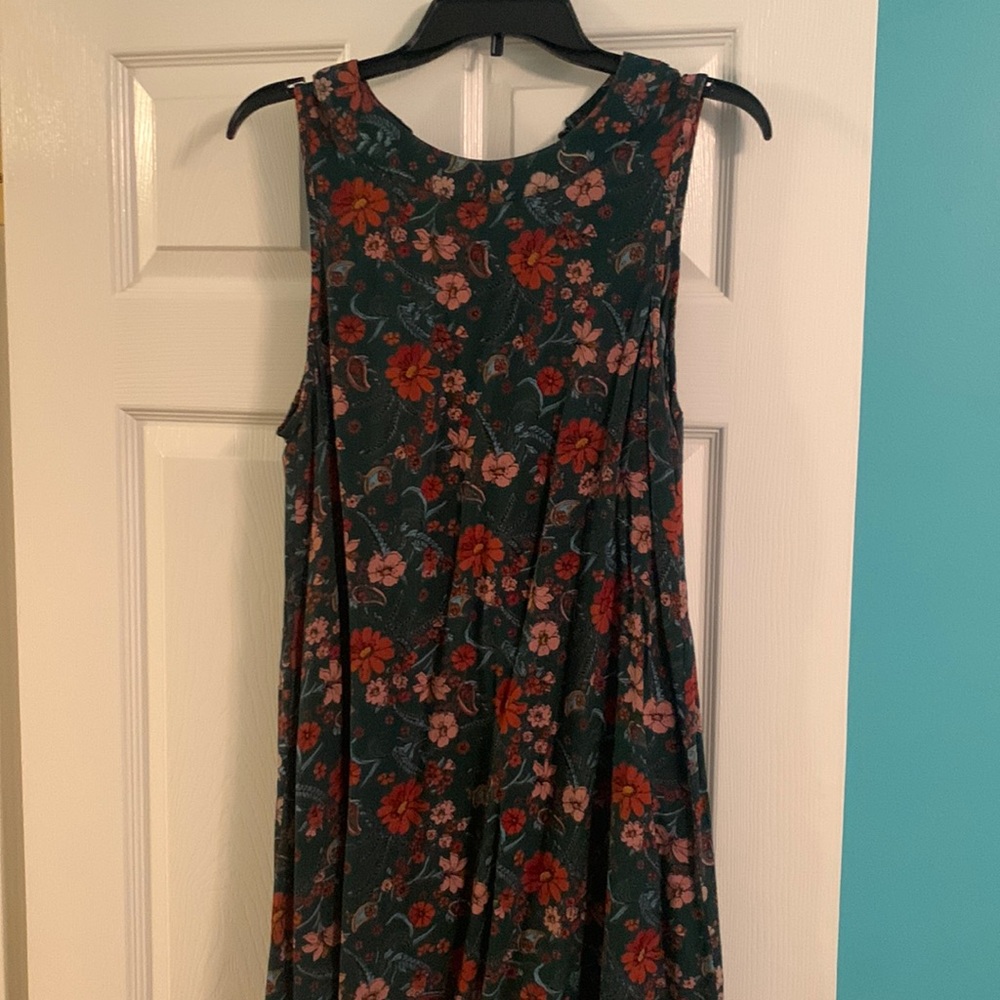 Dark green floral tank dress. Originally from Francesca’s Boutique- Miami Brand.